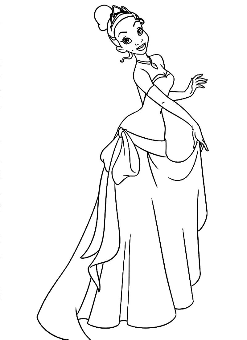 801x1104 Tiana And Naveen Coloring Pages Tiana Is The Girl Who Loved