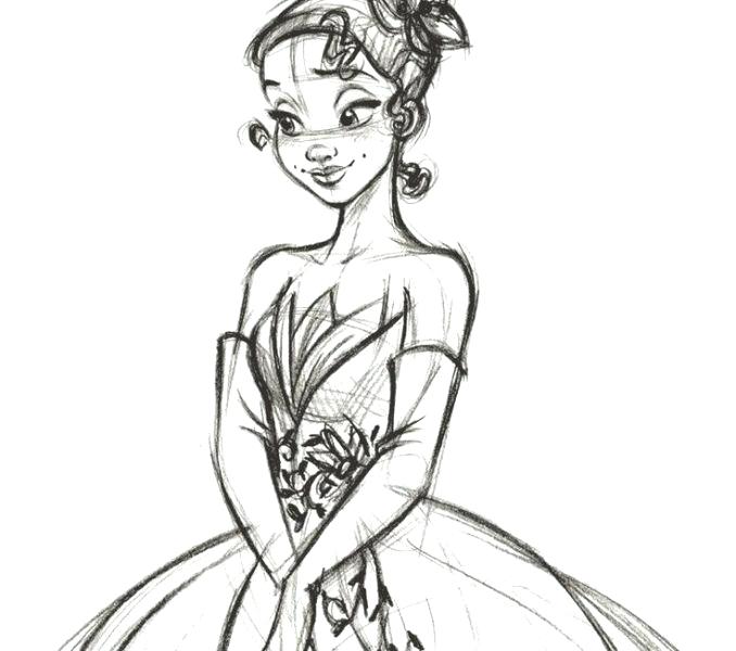 678x600 Disney Tiana Colouring Pages Princess Drawing Drawn Princess