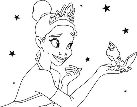 550x430 Princess And The Frog Coloring Pages