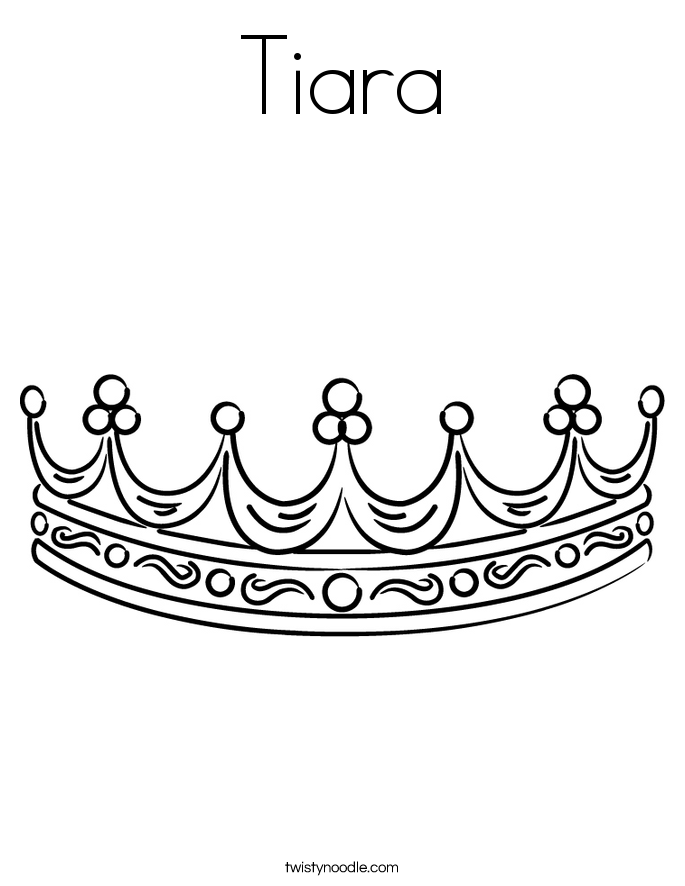 Tiara Coloring Page 685x886 Tiara Coloring Page