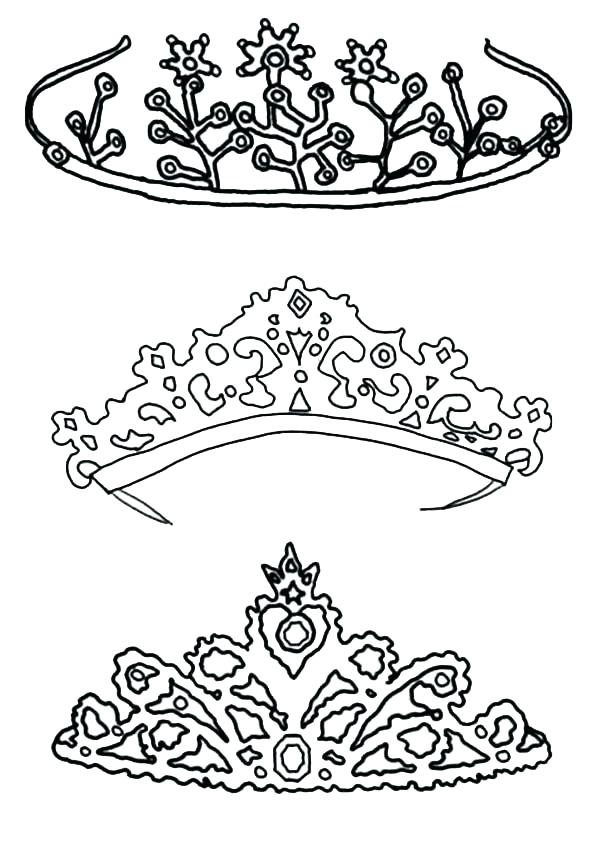 Tiara Coloring Page Crown Coloring Pages Type Of Princess Crown 600x844 Tiara Coloring Page Crown Coloring Pages Type Of Princess Crown