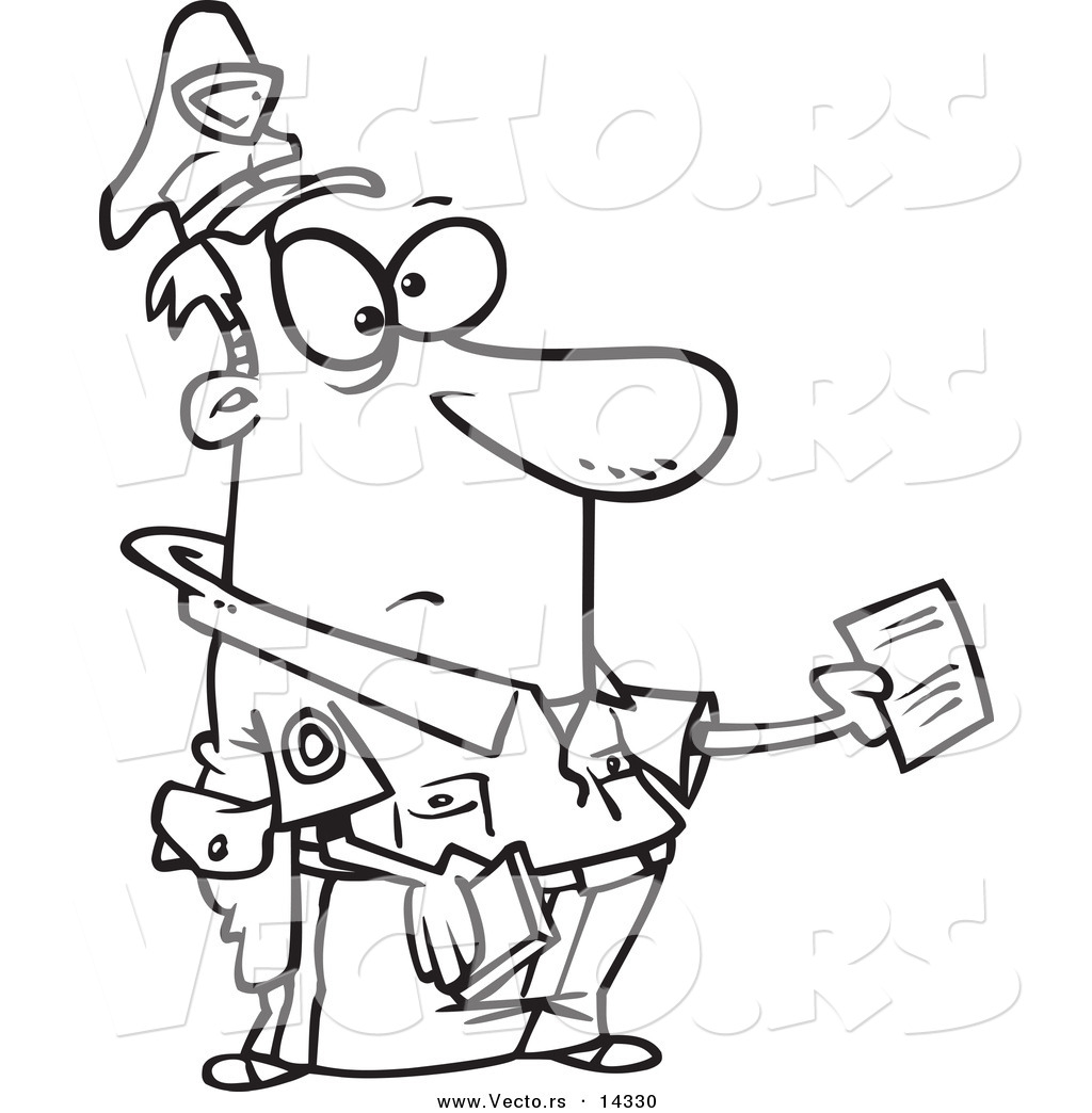1024x1044 Vector Of A Cartoon Cop Issuing A Ticket
