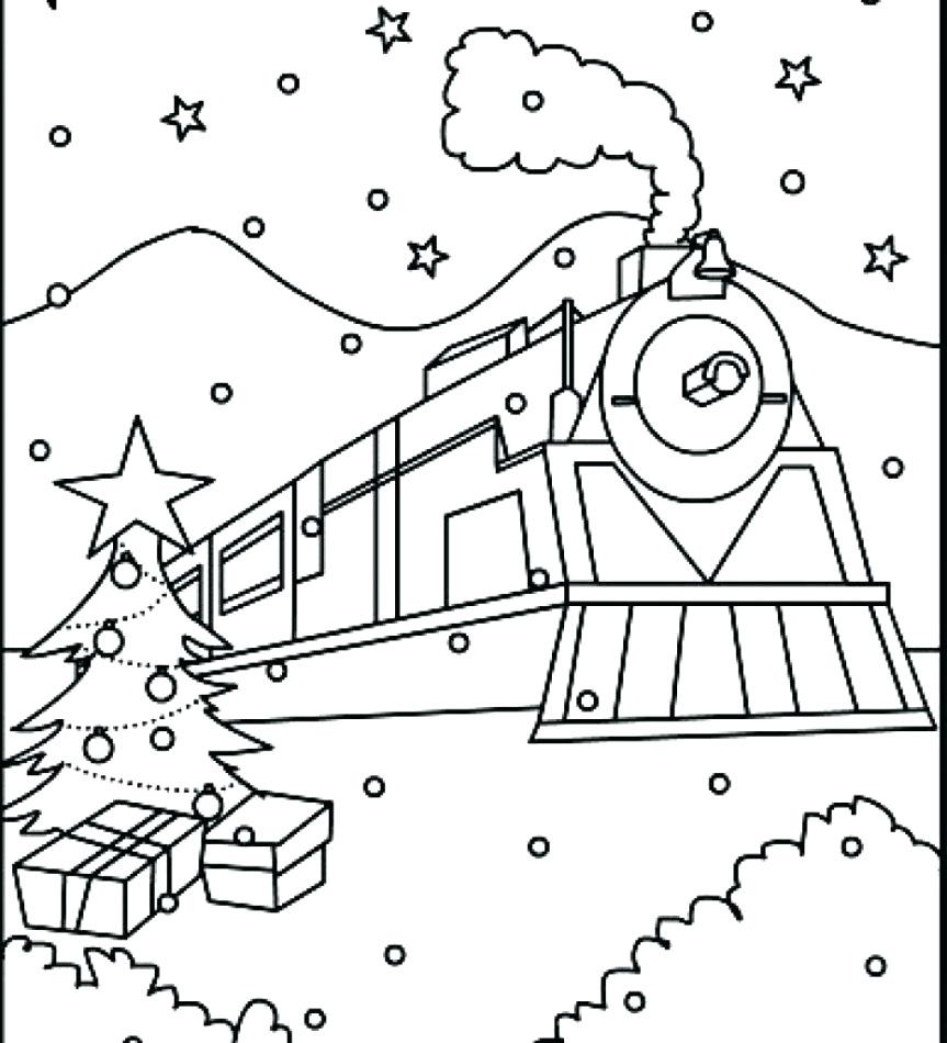 863x950 Coloring Page Polar Express Exceptional Ticket Acpra