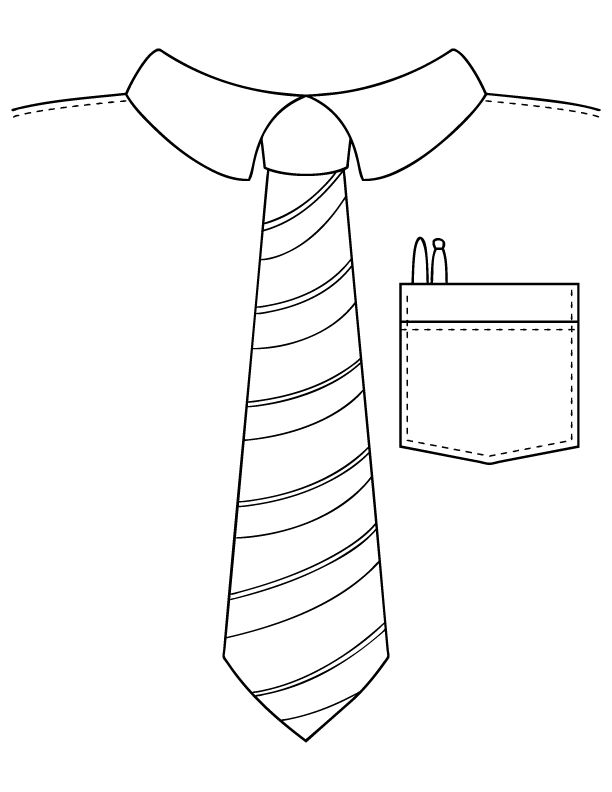 612x792 Tie On Tie Coloring Page