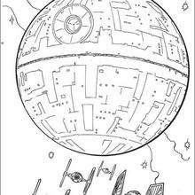 Death Star And The Fighters Coloring Pages 220x220 Death Star And The Fighters Coloring Pages