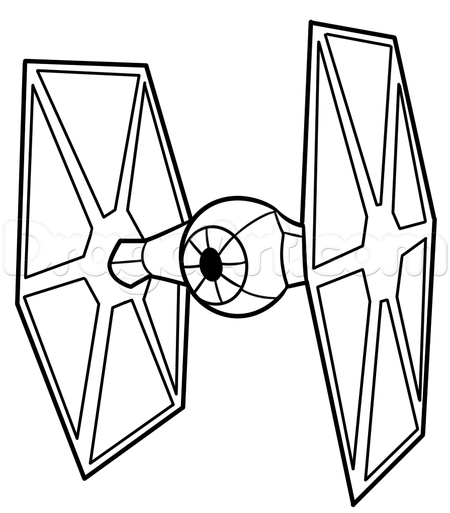 How To Draw A Tie Fighter Easy Step 7 Art Space 895x1019 How To Draw A Tie Fighter Easy Step 7 Art Space