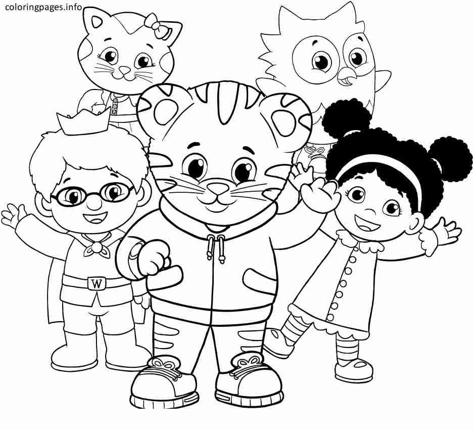 938x850 Picturesque Daniel Tiger Coloring Pages Printable To Sweet Daniel