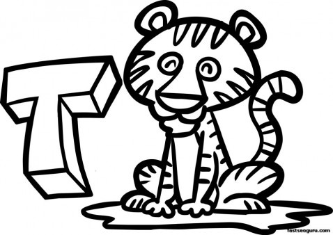 478x338 Printable Tiger Coloring Pages Animal For Kids