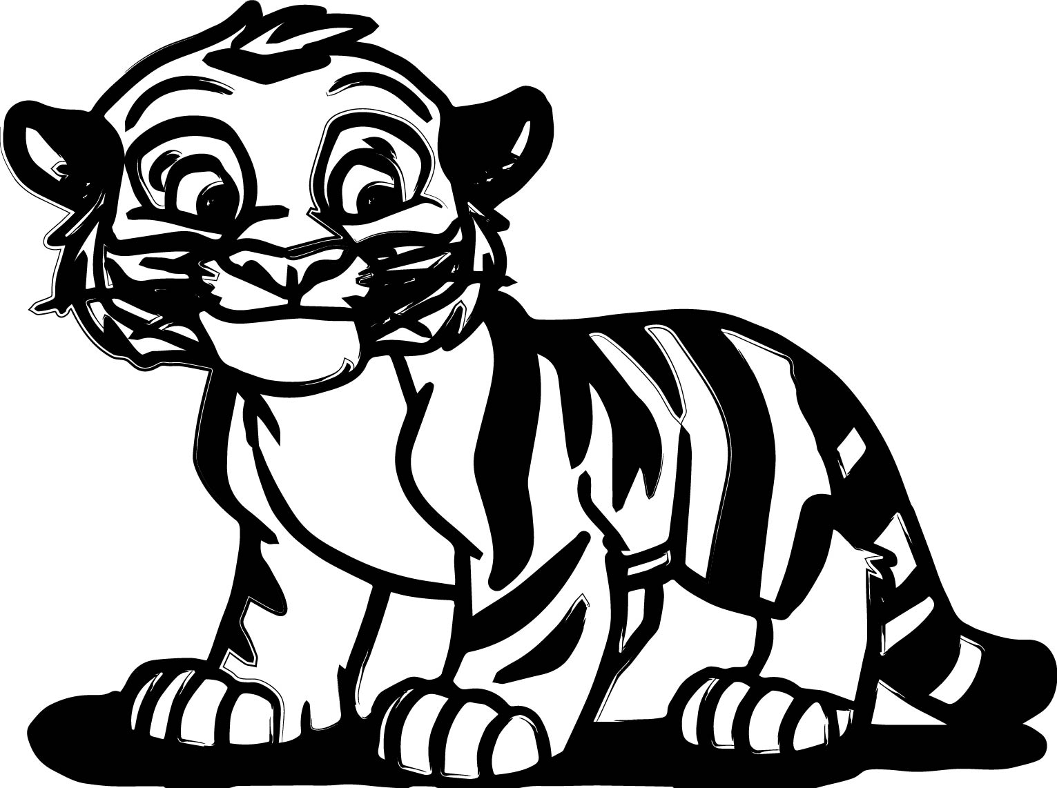 1531x1142 Baby Tiger Coloring Pages Inside Glum