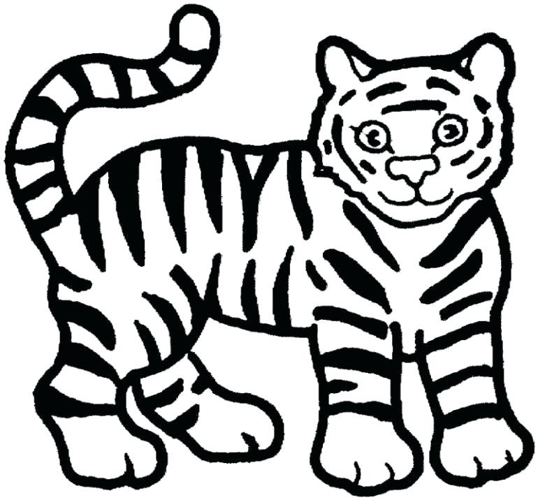 770x716 Glow Book Tiger Coloring Page Tigers Adult Coloring Pages Free