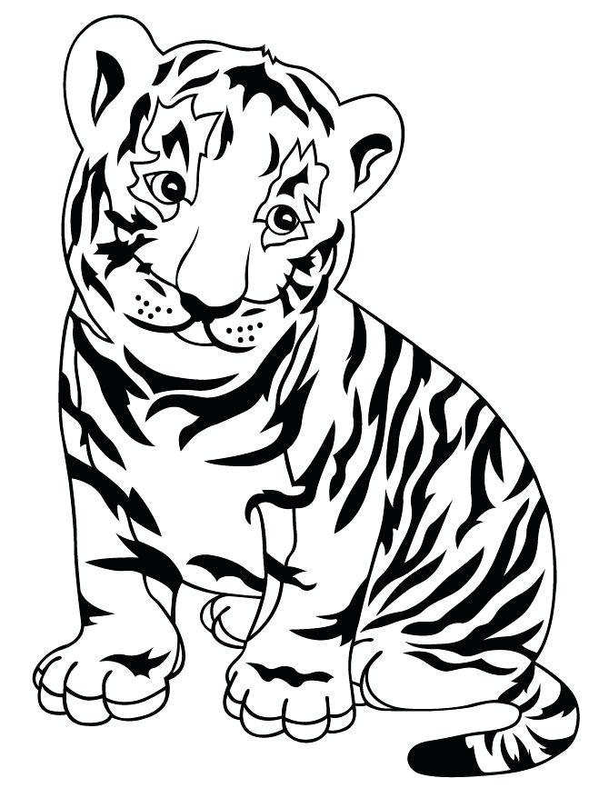 670x867 Tiger Coloring Pages For Preschool Tiger Coloring Pages For Kids