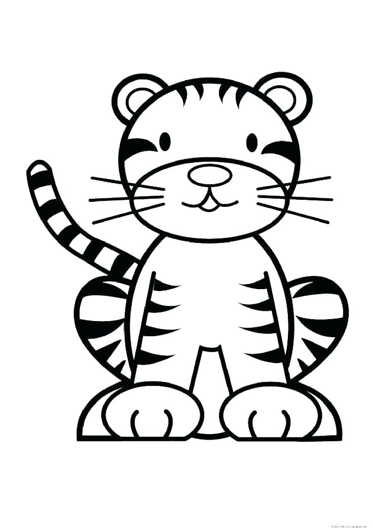 736x1041 Cute Tiger Coloring Pages Printable Tiger Coloring Pages Cute Baby