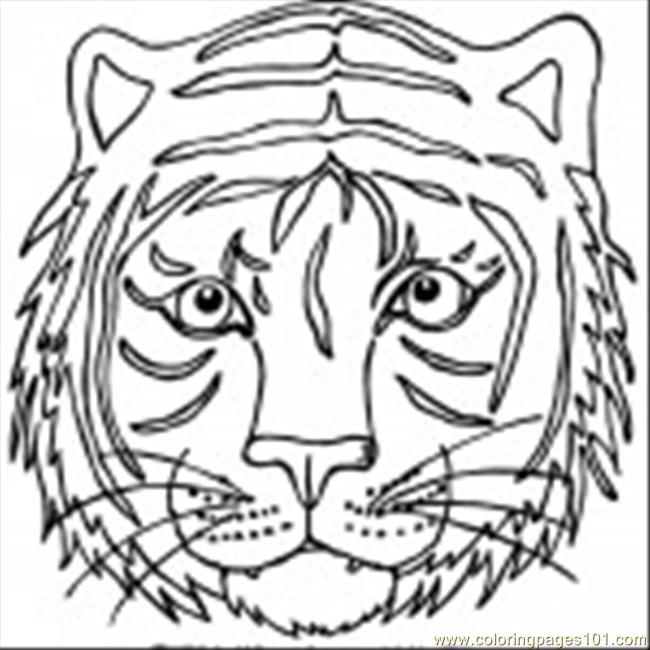 Tiger Face Coloring Pages