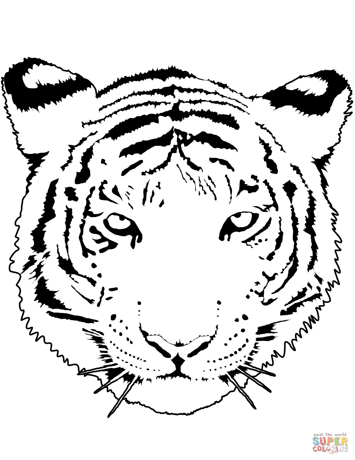 Tiger Face Coloring Pages at GetColorings.com | Free printable ...