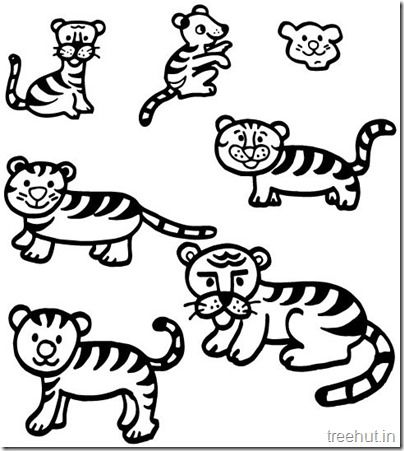 404x451 Tiger And Tiger Face Coloring Pages (1) Printables