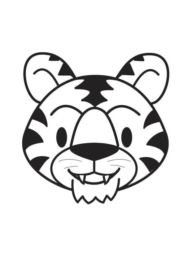 620x875 Coloring Page Tiger Head