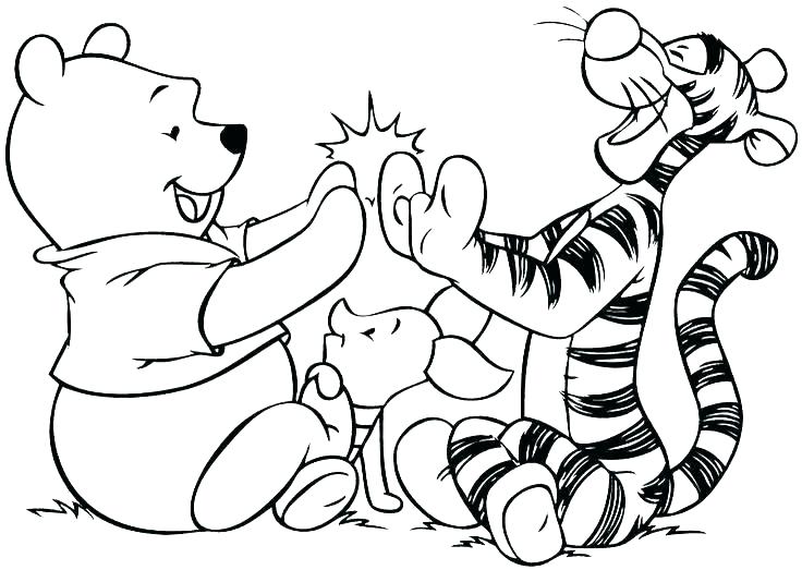 736x523 Baby Tigger Coloring Pages Baby Pooh Coloring Pages Cute