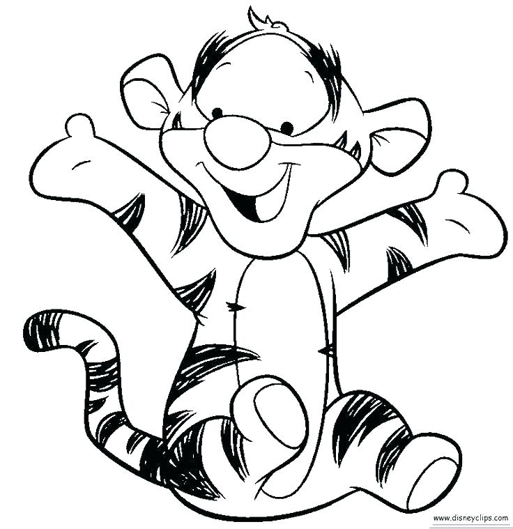 736x759 Baby Tigger Coloring Pages Baby The Pooh Coloring Pages The Pooh