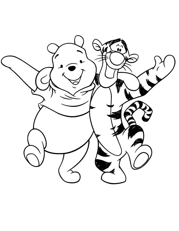 Pooh And Tigger Coloring Pages 600x776 Pooh And Tigger Coloring Pages