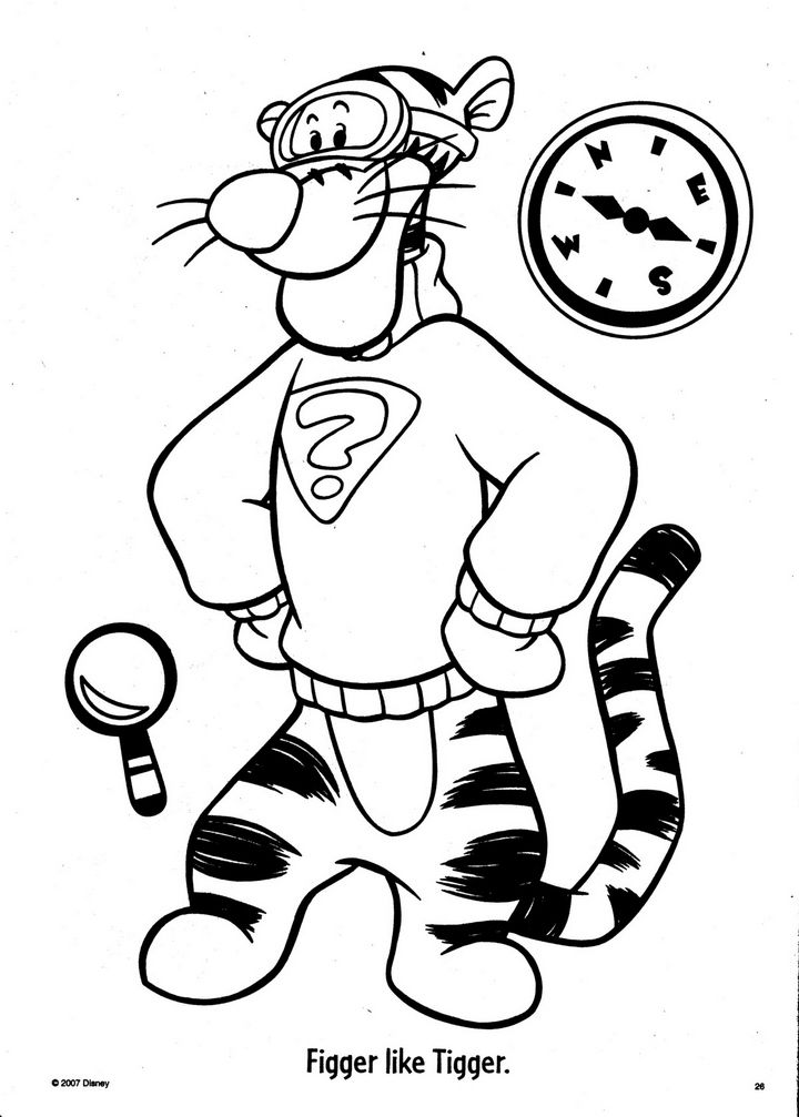 Tigger Color Book Pages 720x1007 Tigger Color Book Pages