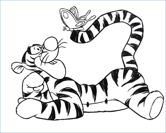 Winnie The Pooh And Tiger Christmas Coloring Page 700x562 Winnie The Pooh And Tiger Christmas Coloring Page