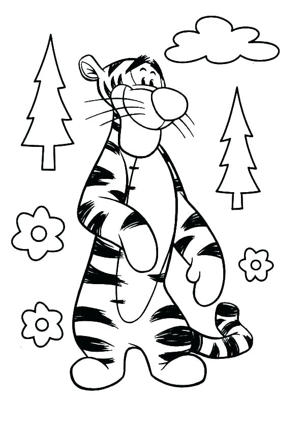 Tigger Coloring Pages 600x846 Tigger Coloring Pages
