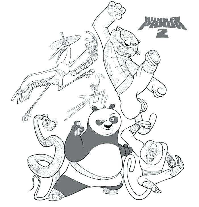 Kung Fu Panda Coloring Pages Tigress Kick Destroying Canon 700x728 Kung Fu Panda Coloring Pages Tigress Kick Destroying Canon