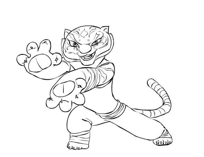 Kung Panda Tigress Coloring Pages Coloring 4 Kids Dreamworks 650x500 Kung Panda Tigress Coloring Pages Coloring 4 Kids Dreamworks