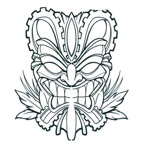 500x500 Pix For Mask Coloring Pages Tiki Faces Coloring Pages