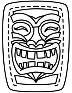 236x302 Printable Tiki Mask Template From Hawaiian