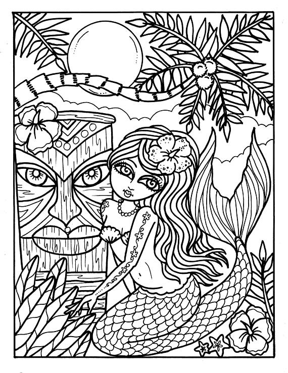 Tiki Head Coloring Pages at GetColorings.com | Free printable colorings