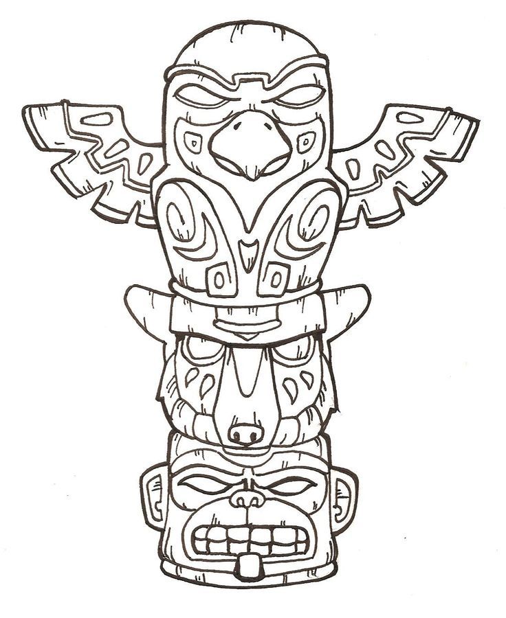 736x900 Totem Pole Designs Totem Pole 2 By Flashfek4 Cougars