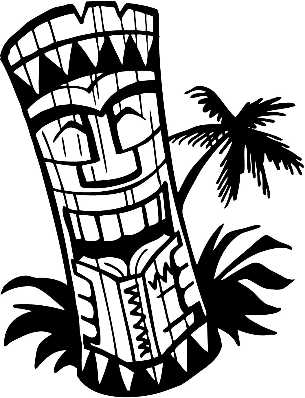 Tiki Mask Clip Art 1054x1375 Tiki Mask Clip Art