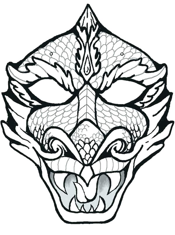 Tiki Mask Coloring Pages Mask Coloring Page Mask Of Dragon 600x806 Tiki Mask Coloring Pages Mask Coloring Page Mask Of Dragon