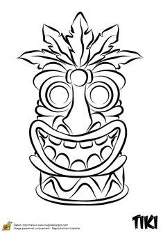 Hawaiian Tiki Masks Coloring Pages Tiki Masks 235x333 Hawaiian Tiki Masks Coloring Pages Tiki Masks
