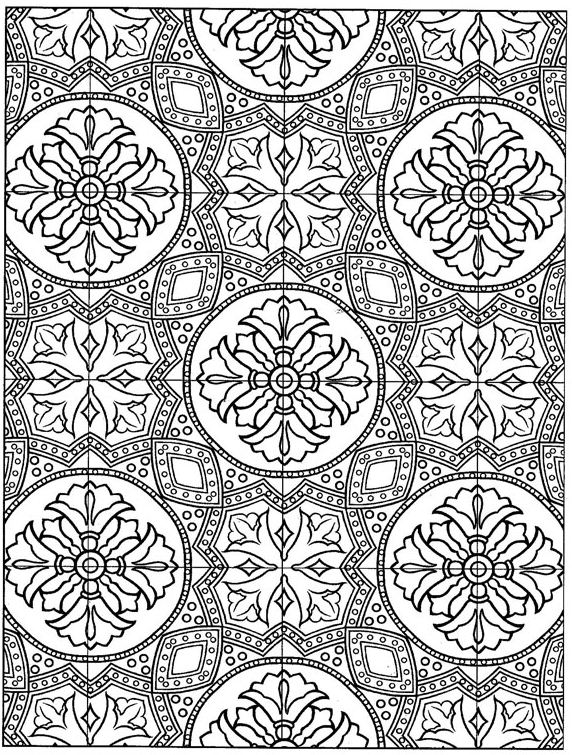 Kids N 30 Coloring Pages Of Tiles 572x755 Kids N 30 Coloring Pages Of Tiles