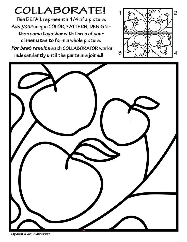 Radial Symmetry (2) Collaborative Activity Coloring Pages 736x952 Radial Symmetry (2) Collaborative Activity Coloring Pages