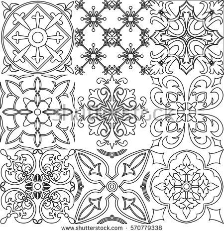 Talavera Tile Coloring Pages 450x470 Talavera Tile Coloring Pages