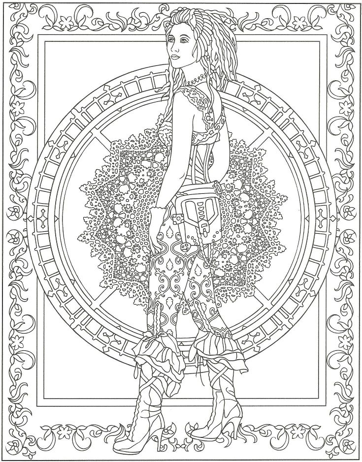 Unbelievable Dover Decorative Tile Coloring Book Image 735x939 Unbelievable Dover Decorative Tile Coloring Book Image