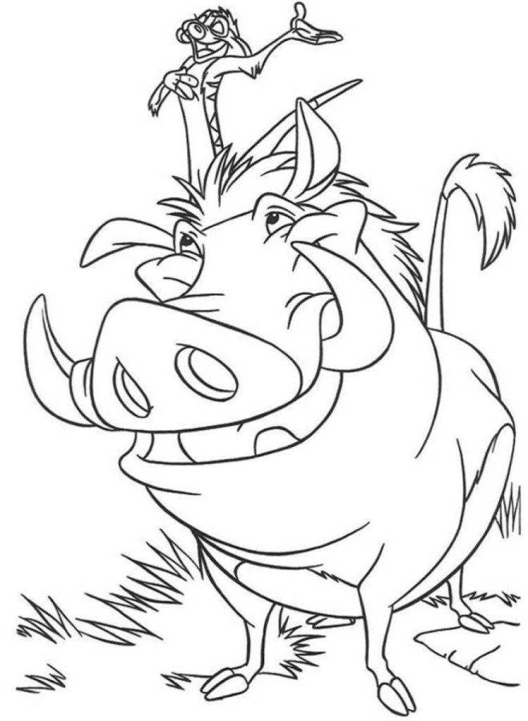 Timon And Pumbaa Coloring Pages