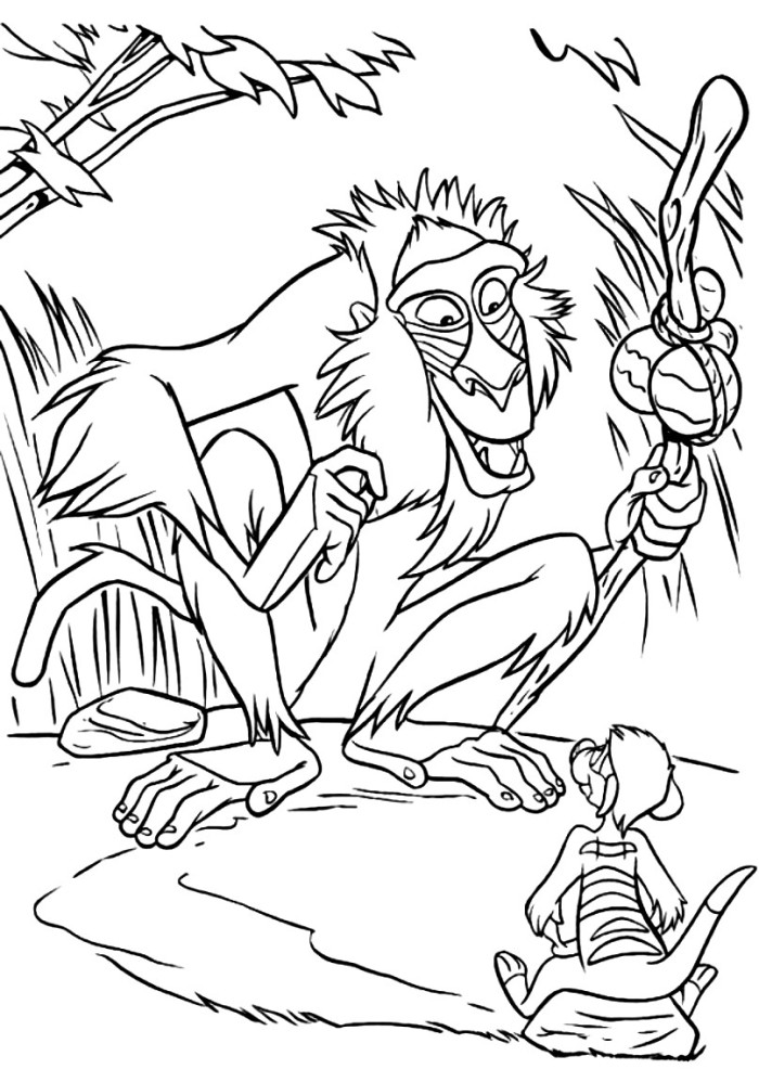 Pumbaa Coloring Pages Rafiki Lion King 700x986 Pumbaa Coloring Pages Rafiki Lion King