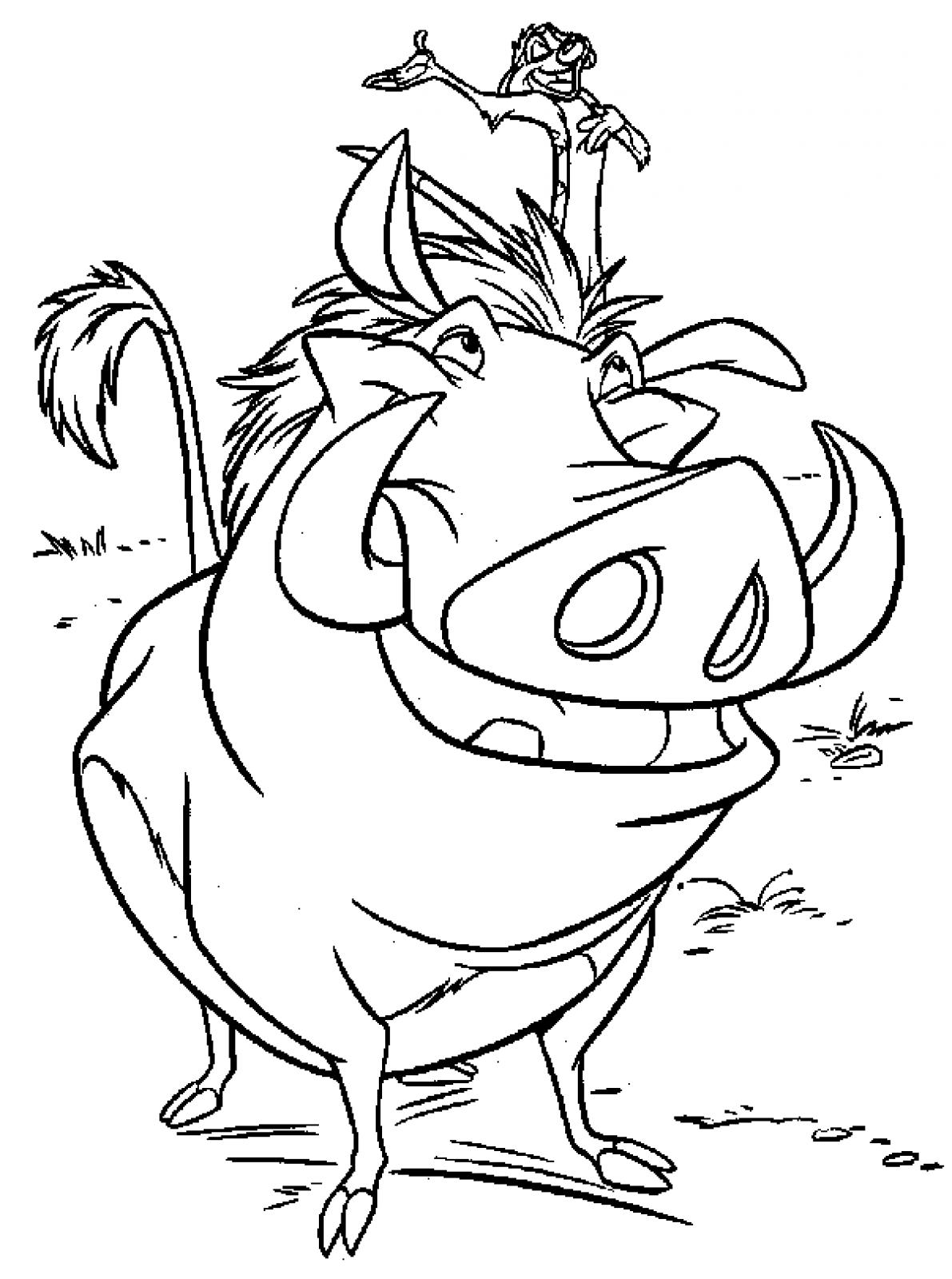 Lion King Timon And Pumbaa Coloring Pages 1191x1600 Lion King Timon And Pumbaa Coloring Pages