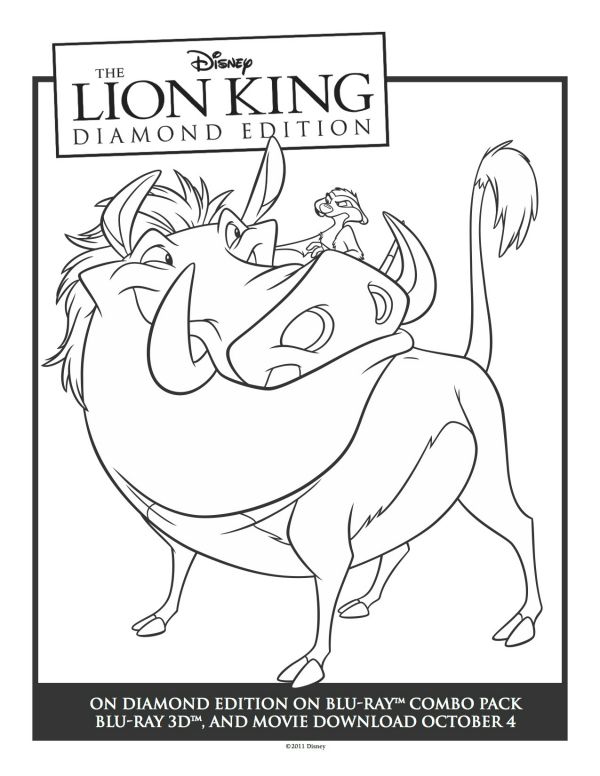 600x776 Printable Timon Amp Pumbaa Lion King Coloring Sheet Printable