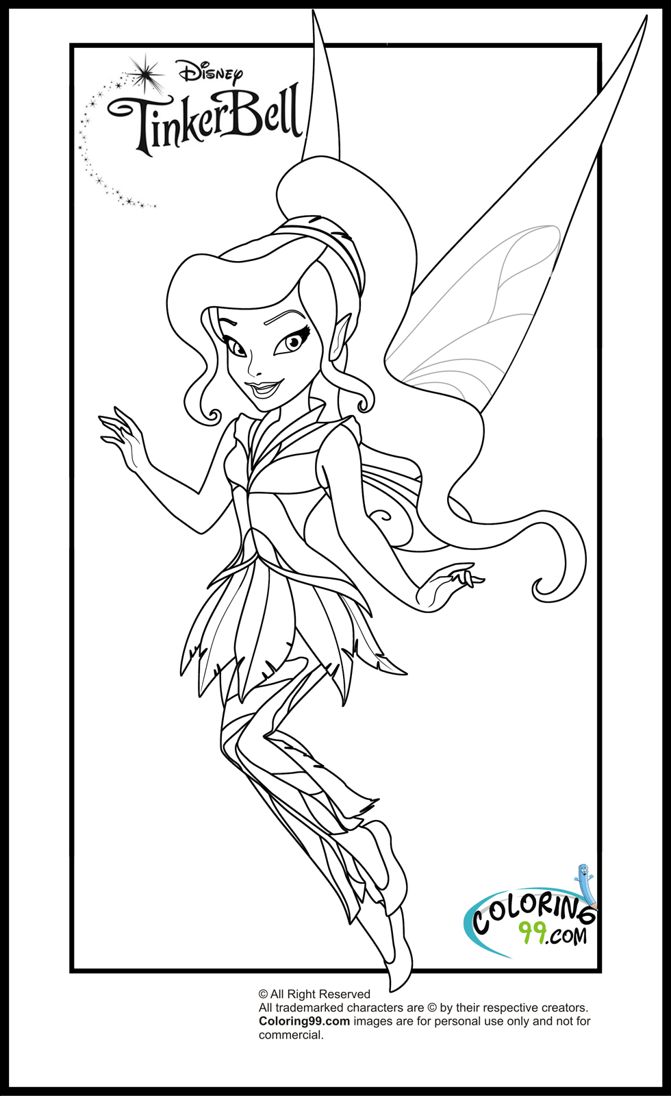 Survival Tinkerbell Vidia Coloring Pages 980x1600 Survival Tinkerbell Vidia Coloring Pages