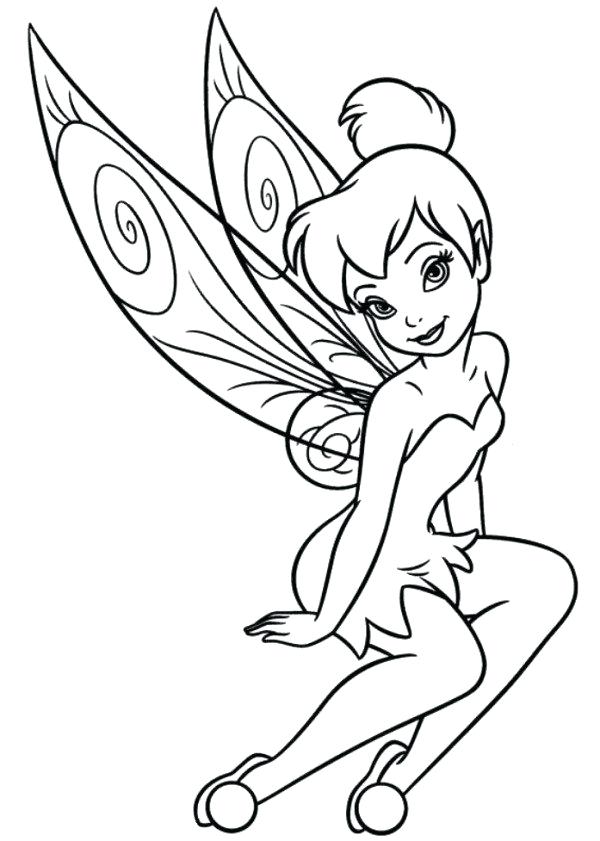 Free Coloring Pages Girls Cartoon Coloring Pages Tinkerbell 600x841 Free Coloring Pages Girls Cartoon Coloring Pages Tinkerbell