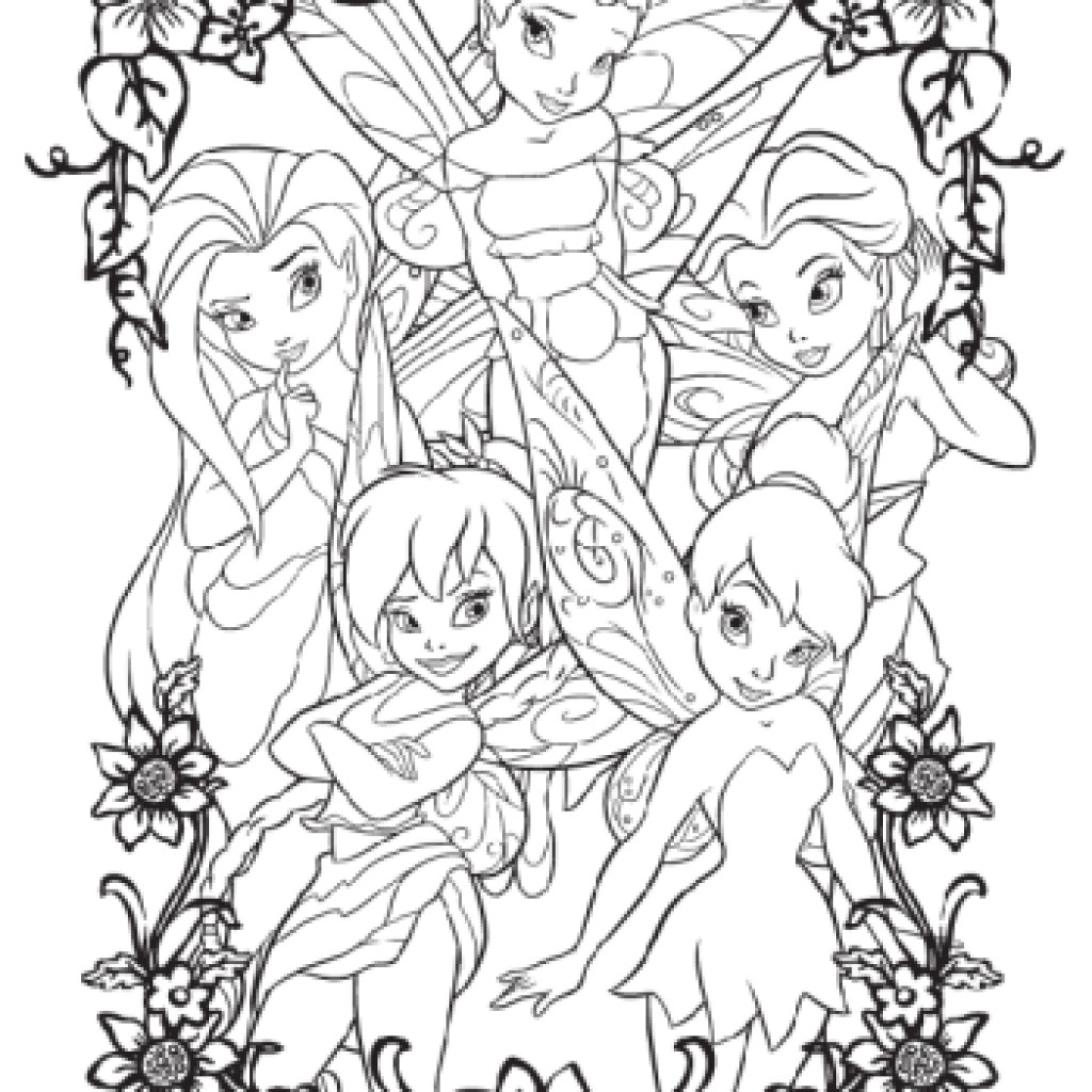 Tinkerbell And Her Friends Coloring Pages Dringrames Org Endear 1024x1024 Tinkerbell And Her Friends Coloring Pages Dringrames Org Endear