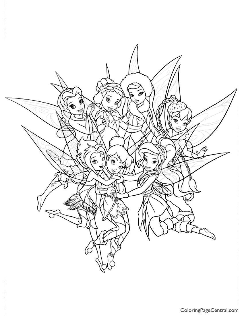 Tinkerbell And Friends 01 Coloring Page Coloring Page Central 850x1100 Tinkerbell And Friends 01 Coloring Page Coloring Page Central
