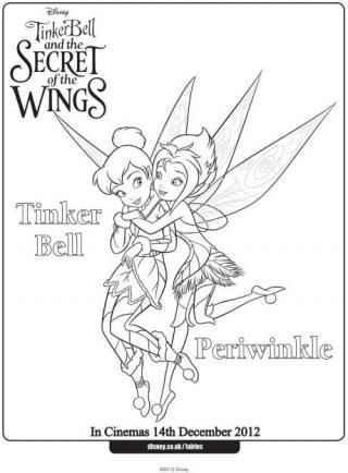 Tinkerbell And Periwinkle Colouring Page Birthday Fun 320x434 Tinkerbell And Periwinkle Colouring Page Birthday Fun