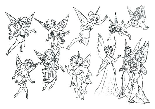 530x374 Printable Tinkerbell Coloring Pages