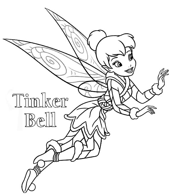 Disney Fairies Tinkerbell Coloring Page 600x644 Disney Fairies Tinkerbell Coloring Page